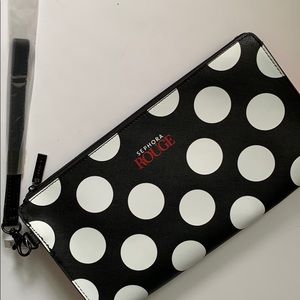🌺Clutch Makeup Bag Wallet Sephora Case Polka Dot